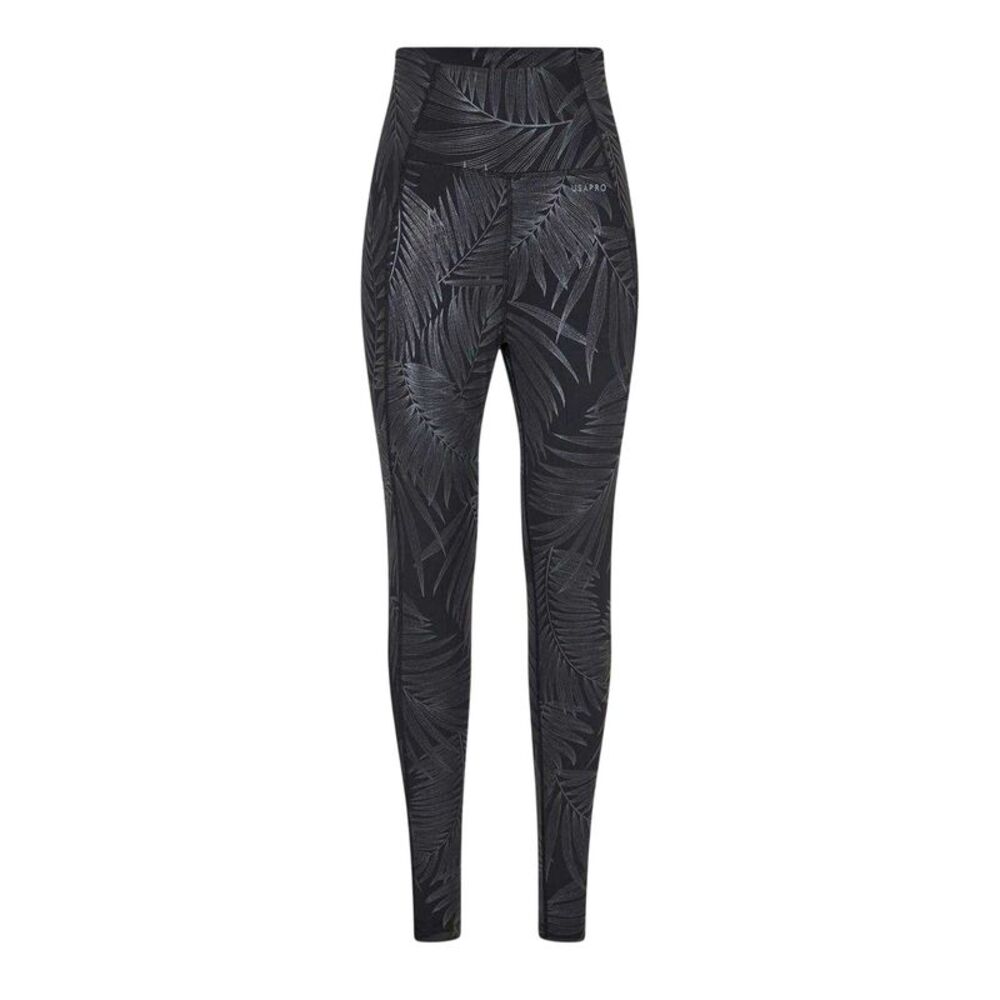 USA Pro Womens/Ladies Core Gloss Leggings / Black